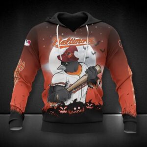 Baltimore Orioles Mascot All Over Print Apparel 1, MLB Hoodie