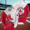 Boston Red Sox Logo 3D Clothing, MLB Hoodie