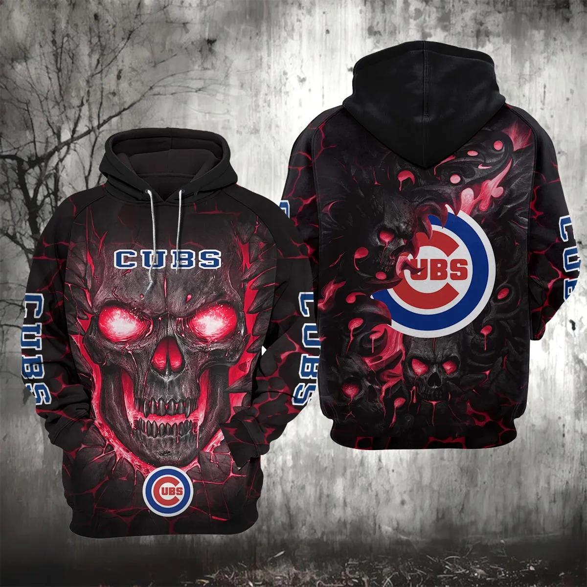 Chicago Cubs Lava Skull 3D Hoodie, MLB Hoodie Chicago Cubs Lava Skull 3D Hoodie, MLB Hoodie