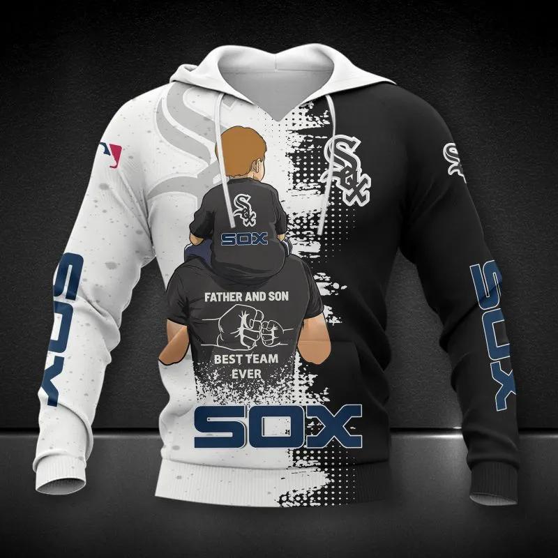 Chicago White Sox Dad And Son All Over Print Apparel, MLB Hoodie Chicago White Sox Dad And Son All Over Print Apparel, MLB Hoodie