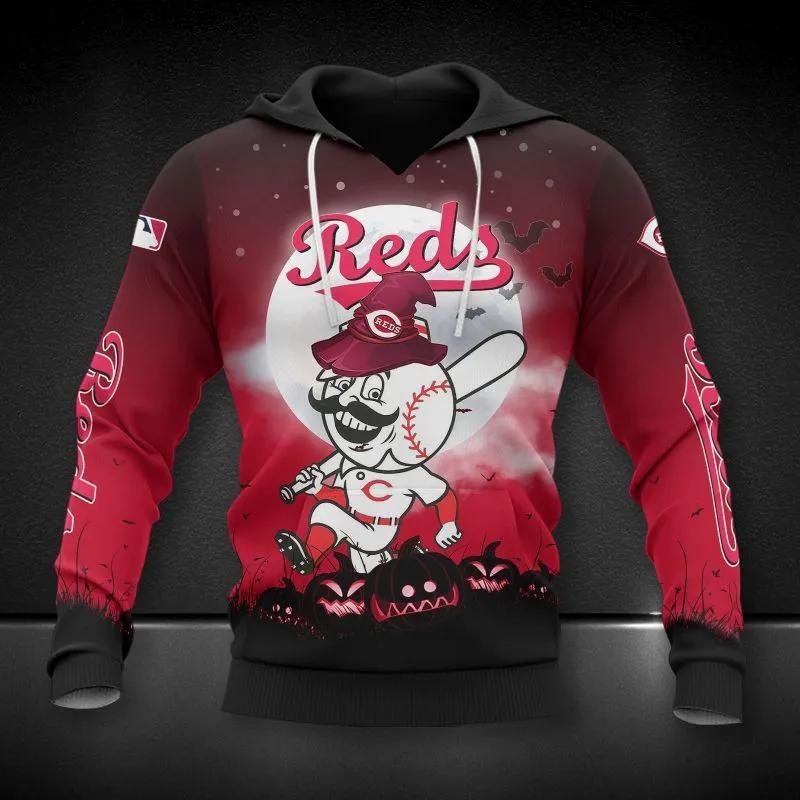 Cincinnati Reds Mascot All Over Print Apparel 1, MLB Hoodie Cincinnati Reds Mascot All Over Print Apparel 1, MLB Hoodie