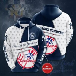 Custom Name New York Team Yankees Big Logo 3D Hoodie, MLB Hoodie
