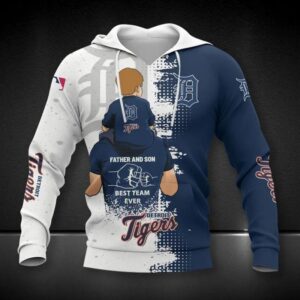 Detroit Tigers All Dad And Son Over Print Hoodie 1, MLB Hoodie