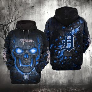 Detroit Tigers Lava Skull 3D Hoodie, MLB Hoodie