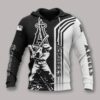 Los Angeles Angels Black And White All Over Print 3D Hoodie 1, MLB Hoodie
