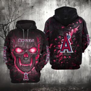 Los Angeles Angels Lava Skull 3D Hoodie, MLB Hoodie