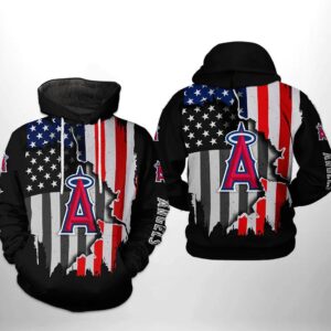 Los Angeles Angels MLB US Flag 3D Hoodie, MLB Hoodie