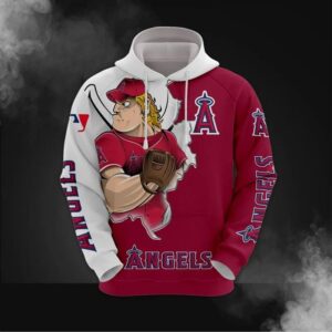 Los Angeles Angels Mascot All Over Print Apparel 1, MLB Hoodie