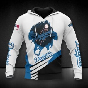 Los Angeles Dodgers Big Logo All Over Print Hoodie 1, MLB Hoodie