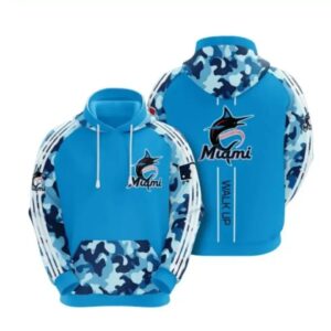Miami Baseball Team Marlinss 3D Hoodie 2, MLB Hoodie