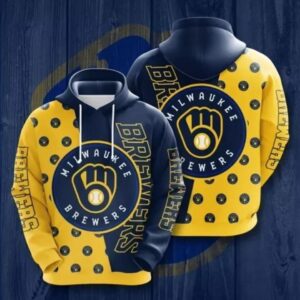 Milwaukee Baseball Team Brewerss Big Logo 3D Hoodie, MLB Hoodie
