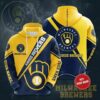 Milwaukee Brewers Custom Name 3D Hoodie, MLB Hoodie