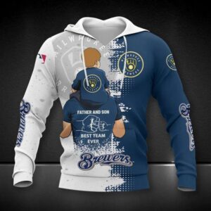 Milwaukee Brewers Dad And Son All Over Print Hoodie 1, MLB Hoodie