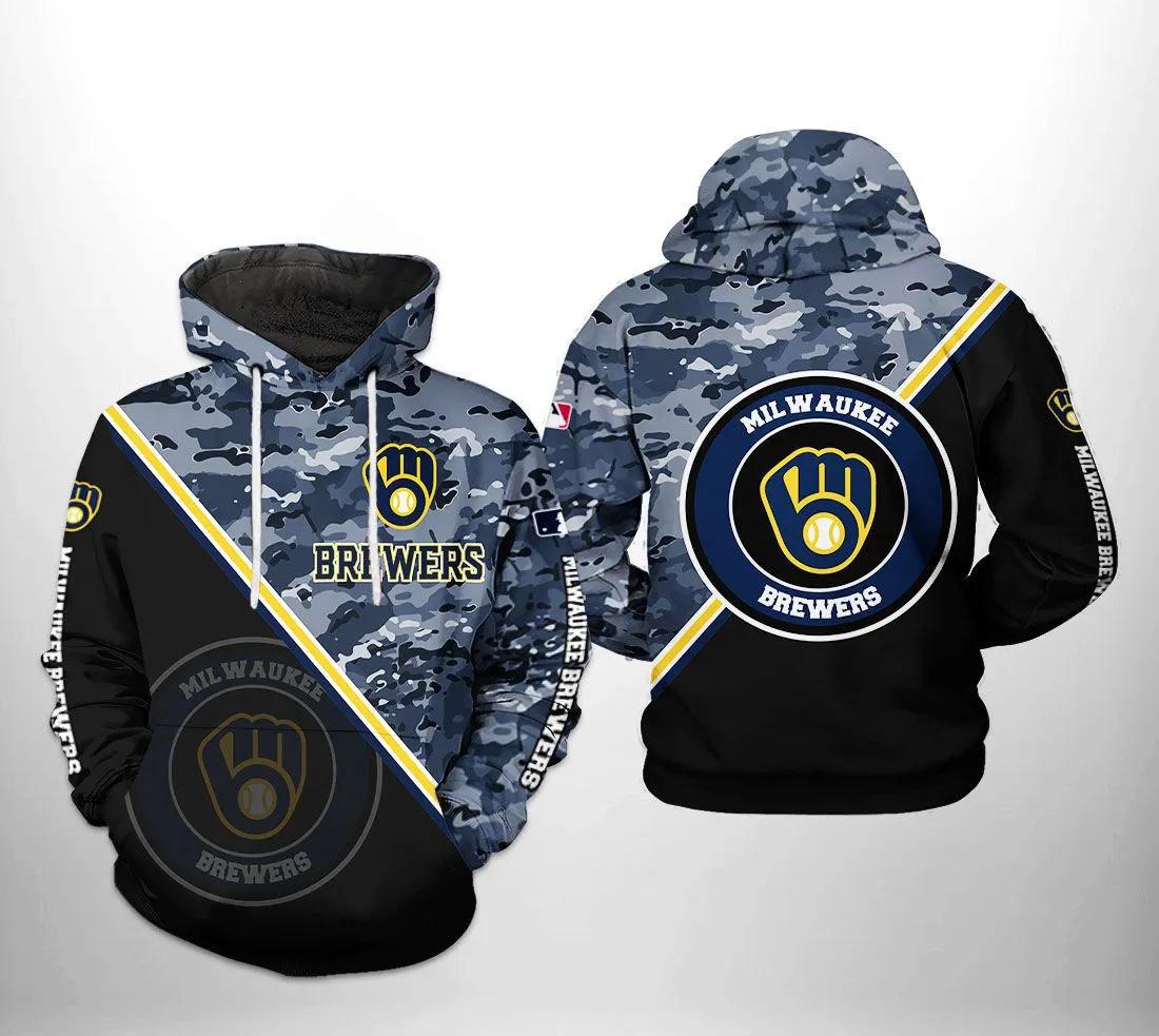 Milwaukee Brewers MLB Camo Team 3D All Over Print Hoodie, MLB Hoodie Milwaukee Brewers MLB Camo Team 3D All Over Print Hoodie, MLB Hoodie