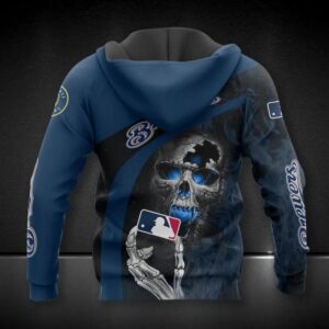 Milwaukee Brewers Skeleton All Over Print Hoodie 1, MLB Hoodie