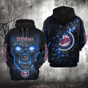 Minnesota Twins Lava Skull 3D Hoodie, MLB Hoodie