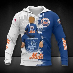 New York Mets Dad And Son All Over Print Hoodie 1, MLB Hoodie