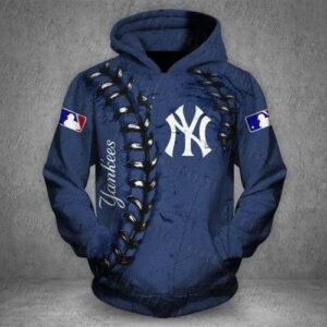 New York Yankees Baseball Zip 3D Hoodie, MLB Hoodie