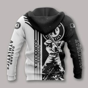 Oakland Athletics Black And White All Over Print Hoodie 2, MLB Hoodie