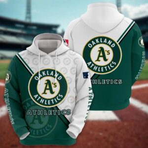 Oakland Athletics Logo 3D Clothing, MLB Hoodie
