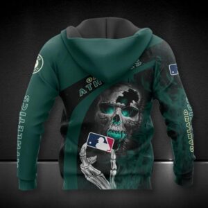 Oakland Athletics Skeleton All Over Print Hoodie, MLB Hoodie
