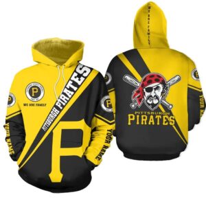 Personalized Pittsburgh Pirates We Are Family 3D HOODIE, MLB Hoodie