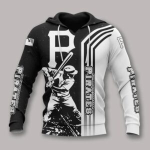 Pittsburgh Pirates Black And White All Over Print Hoodie 1, MLB Hoodie