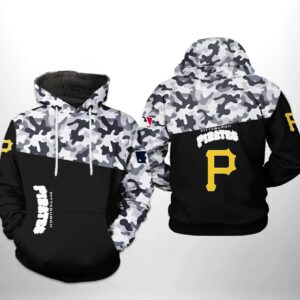 Pittsburgh Pirates MLB Camo Veteran 3D Hoodie, MLB Hoodie