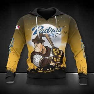 San Diego Padres Mascot All Over Print Hoodie 1, MLB Hoodie