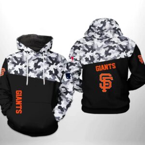 San Francisco Giants MLB Camo Veteran 3D Hoodie, MLB Hoodie