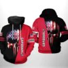 St. Louis Cardinals MLB US Flag Skull 3D Hoodie, MLB Hoodie