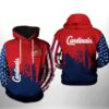 St. Louis Cardinals MLB Team US 3D Hoodie, MLB Hoodie