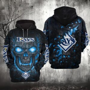 Tampa Bay Rays Lava Skull 3D Hoodie, MLB Hoodie