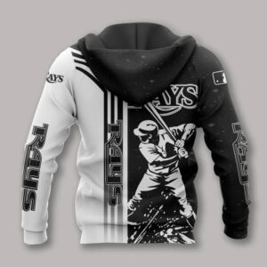Tampa Bay Rays Black And White All Over Print Hoodie 1, MLB Hoodie