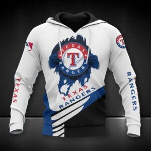 Texas Rangers All Over Print Big Logo 3D Hoodie 1, MLB Hoodie