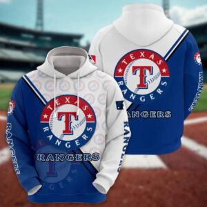 Texas Rangers Logo 3D Clothing, MLB Hoodie