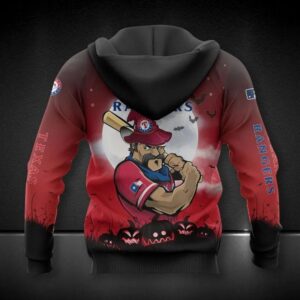 Texas Rangers Mascot All Over Print Hoodie 1, MLB Hoodie
