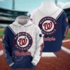 Washington Nationals Logo 3D Clothing, MLB Hoodie