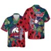 Atlanta Braves Palm Sunset Hawaiian Shirt, Gift for Fan, MLB Hawaiian Shirt