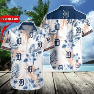 Detroit Baseball Team Tigerss Hawaiian Button Down Shirt, MLB Hawaiian Shirt