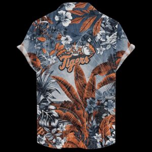 Detroit Tigers Coastal Skull Hawaiian Shirt 1, MLB Hawaiian Shirt