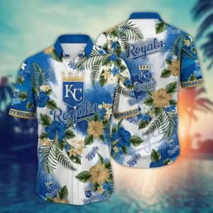 Kansas City Baseball Team Royalss Hawaiian Button Down Shirt, MLB Hawaiian Shirt