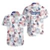 Los Angeles Dodgers American Flag Hawaiian Shirt, MLB Hawaiian Shirt