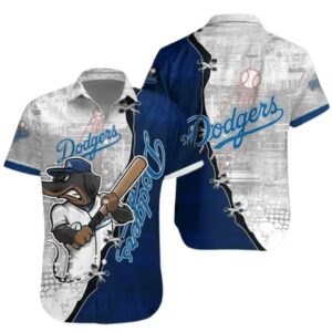 Los Angeles Dodgers Mascot Hawaiian Shirt, MLB Hawaiian Shirt