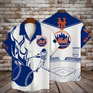 New York Team Metss Hawaiian Shirt, MLB Hawaiian Shirt
