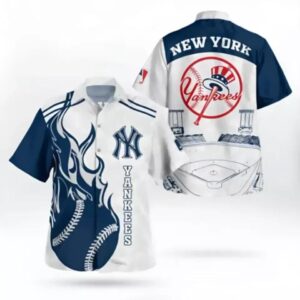 New York Team Yankeess Stadium Hawaiian Shirt, MLB Hawaiian Shirt