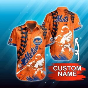 Personalized New York Baseball Team NY Metss Casual Shirt, MLB Hawaiian Shirt
