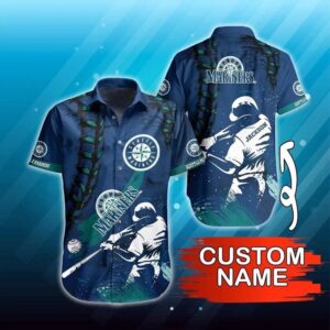 Personalized Seattle Baseball Team Marinerss Hawaiian Shirt, MLB Hawaiian Shirt