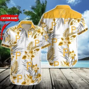 Pittsburgh Baseball Team Piratess Hawaiian Button Shirt, MLB Hawaiian Shirt
