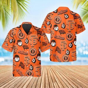 San Francisco Giants Iconic Logo Collage Hawaiian Shirt, MLB Hawaiian Shirt